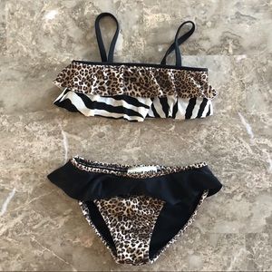 Animal Print Girls Bikini • size 10